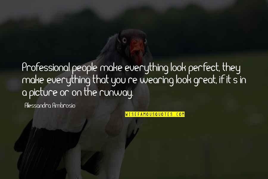 Perfect Picture Quotes By Alessandra Ambrosio: Professional people make everything look perfect, they make Perfect Picture Quotes By Alessandra Ambrosio: Professional people make everything look perfect, they make