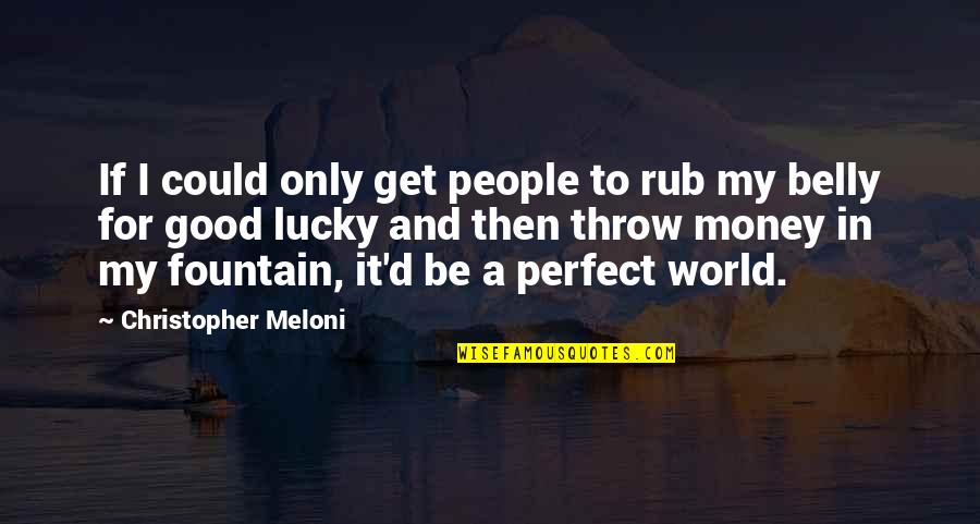 Perfect World Quotes By Christopher Meloni: If I could only get people to rub