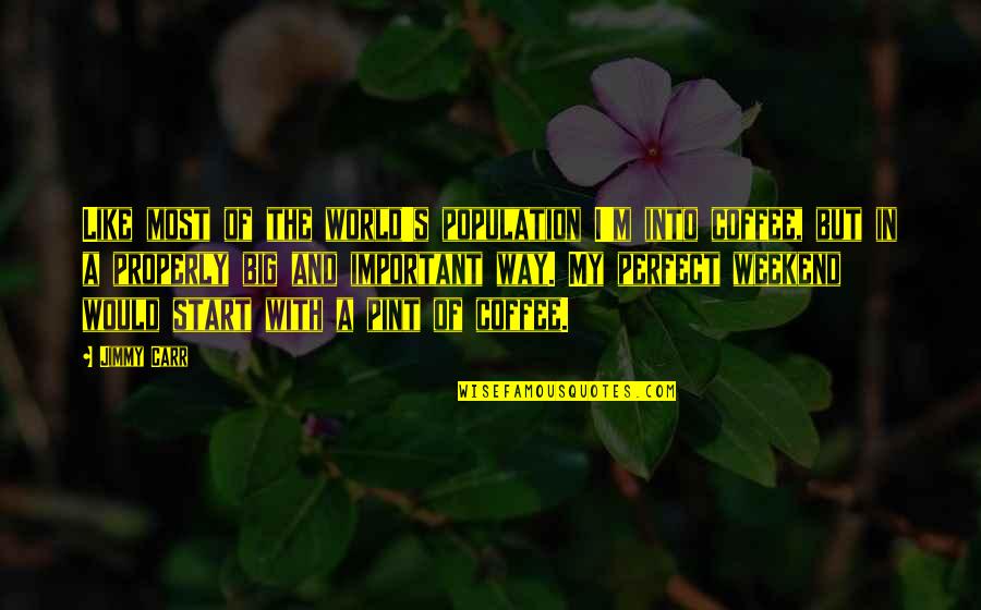 Perfect World Quotes By Jimmy Carr: Like most of the world's population I'm into