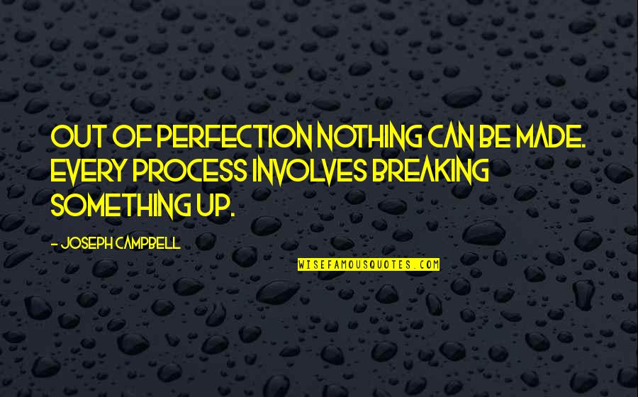 Perfection Quotes By Joseph Campbell: Out of perfection nothing can be made. Every