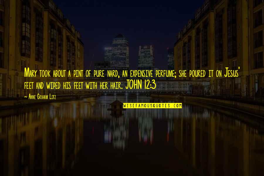 Perfume Quotes By Anne Graham Lotz: Mary took about a pint of pure nard,