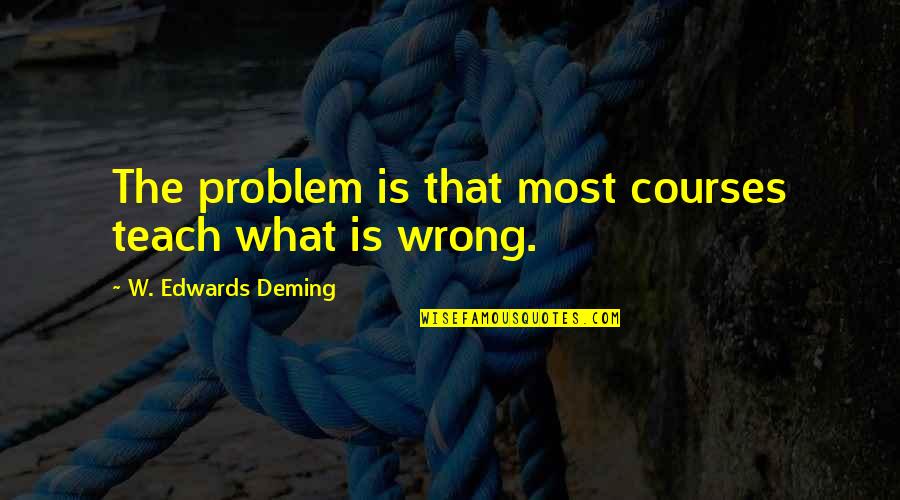 Perfumery Scents Quotes By W. Edwards Deming: The problem is that most courses teach what