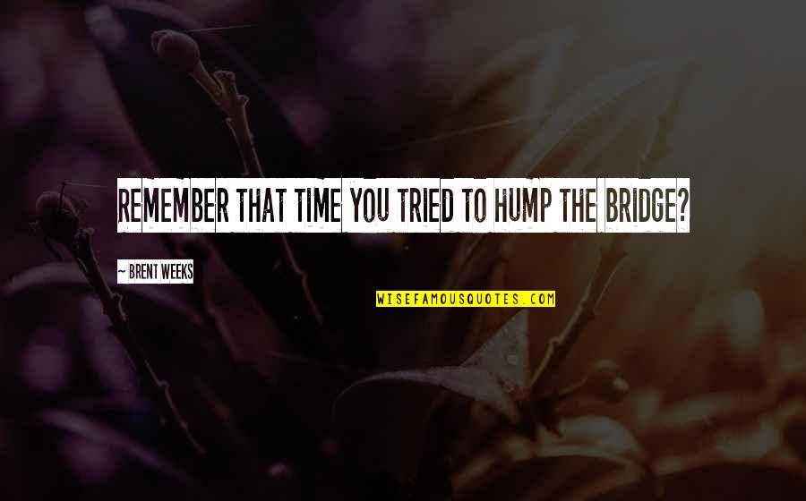 Pergunt Quotes By Brent Weeks: Remember that time you tried to hump the