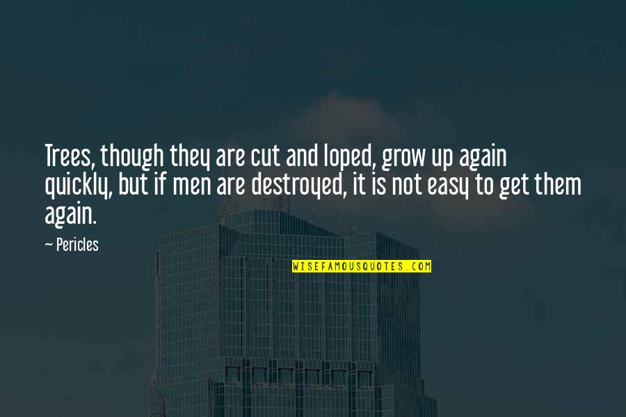 Pericles Quotes By Pericles: Trees, though they are cut and loped, grow