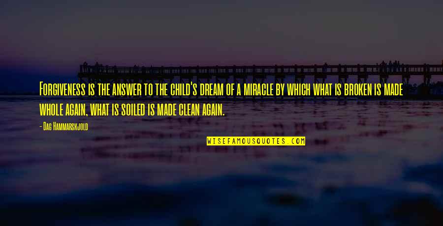 Perihelion 2020 Quotes By Dag Hammarskjold: Forgiveness is the answer to the child's dream