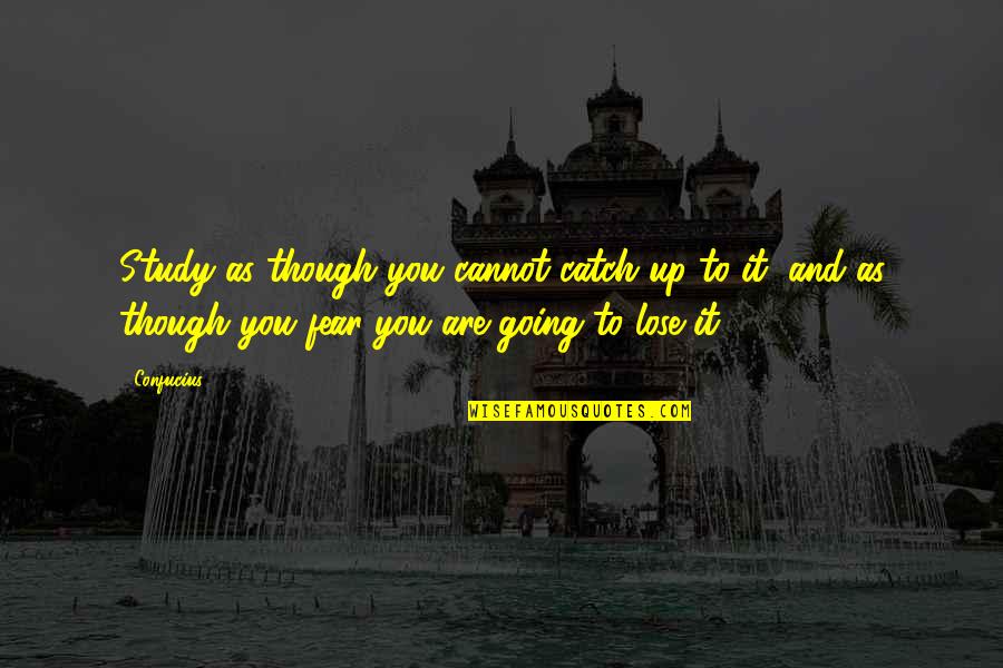 Periklis Vikipedija Quotes By Confucius: Study as though you cannot catch up to Periklis Vikipedija Quotes By Confucius: Study as though you cannot catch up to
