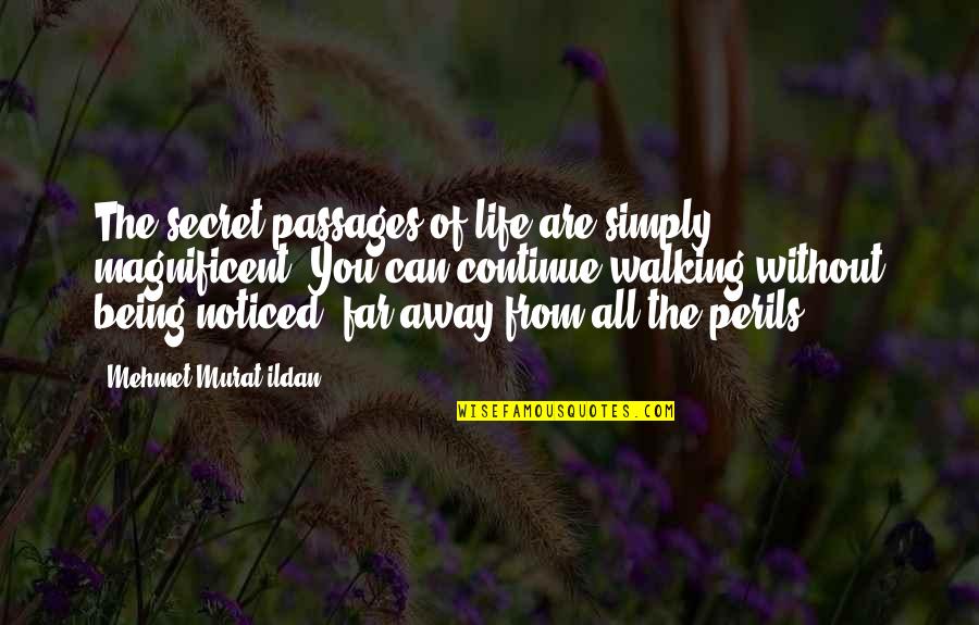 Perils Quotes By Mehmet Murat Ildan: The secret passages of life are simply magnificent!