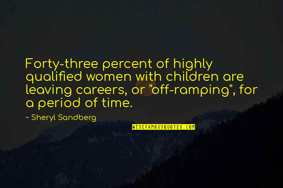 Period Time Quotes By Sheryl Sandberg: Forty-three percent of highly qualified women with children Period Time Quotes By Sheryl Sandberg: Forty-three percent of highly qualified women with children