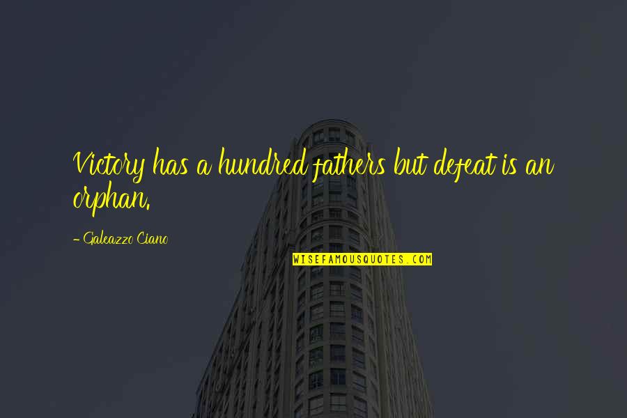 Perioden Sistem Quotes By Galeazzo Ciano: Victory has a hundred fathers but defeat is Perioden Sistem Quotes By Galeazzo Ciano: Victory has a hundred fathers but defeat is