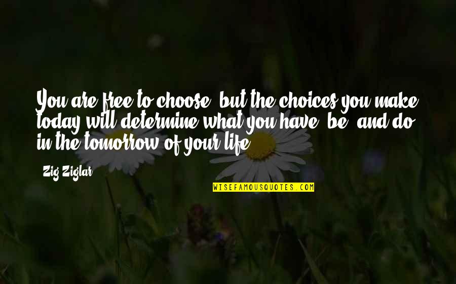 Periodically Inspired Quotes By Zig Ziglar: You are free to choose, but the choices