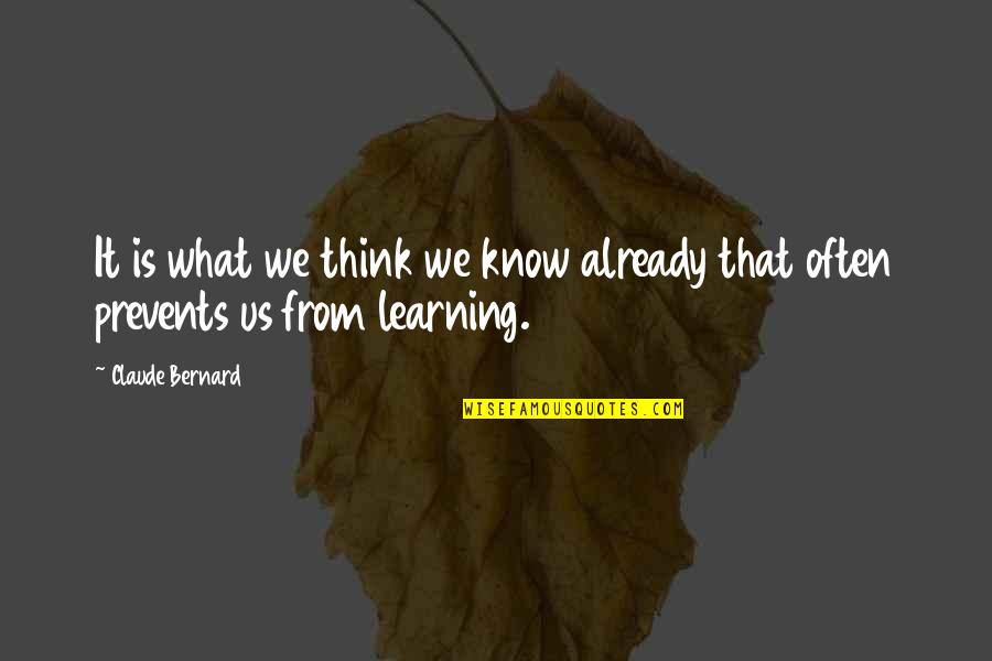 Periphery Lyric Quotes By Claude Bernard: It is what we think we know already