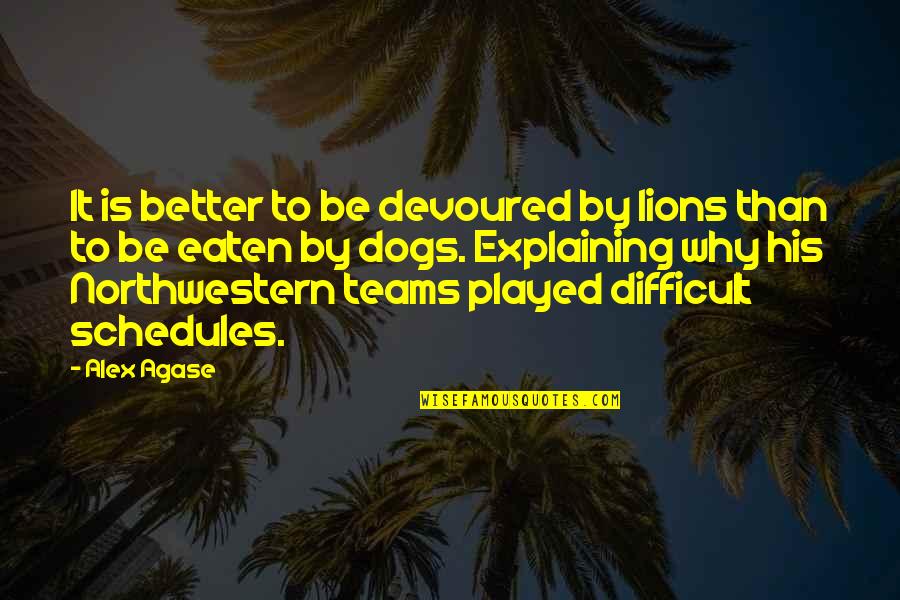 Perks Of Being A Wallflower Family Quotes By Alex Agase: It is better to be devoured by lions Perks Of Being A Wallflower Family Quotes By Alex Agase: It is better to be devoured by lions