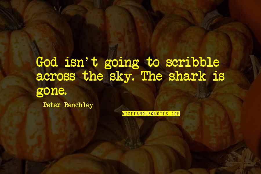 Perlasca Quotes By Peter Benchley: God isn't going to scribble across the sky.