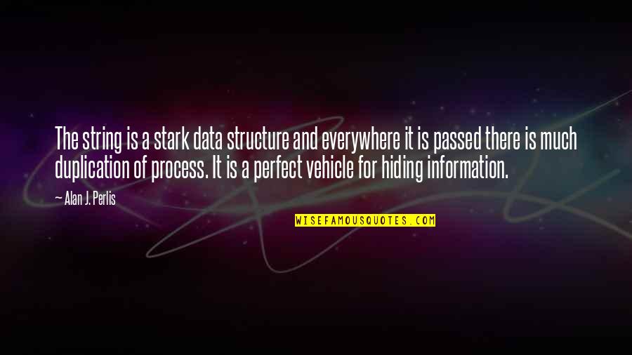 Perlis Quotes By Alan J. Perlis: The string is a stark data structure and