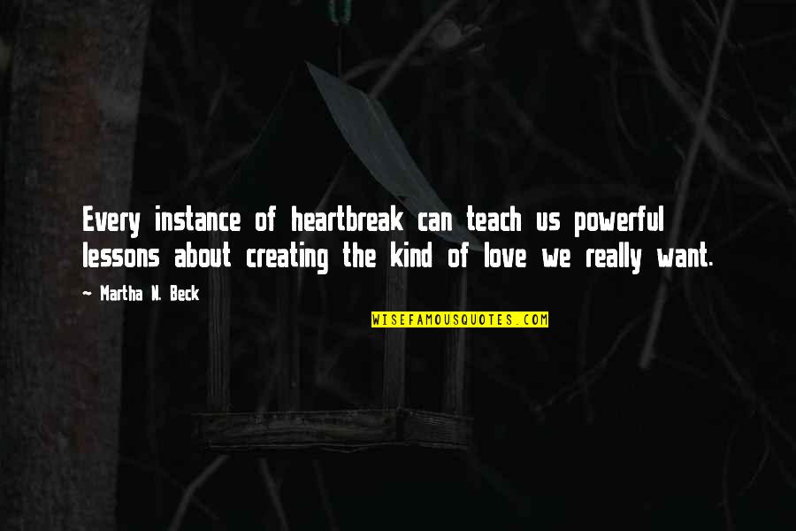 Permanecen Sinonimo Quotes By Martha N. Beck: Every instance of heartbreak can teach us powerful