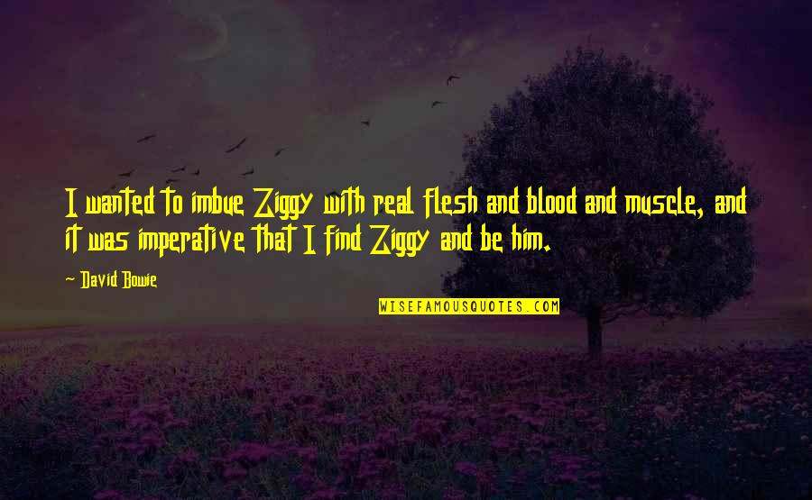 Permissiveness In Education Quotes By David Bowie: I wanted to imbue Ziggy with real flesh Permissiveness In Education Quotes By David Bowie: I wanted to imbue Ziggy with real flesh