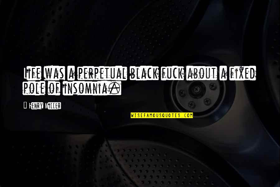 Perpetual Quotes By Henry Miller: Life was a perpetual black fuck about a