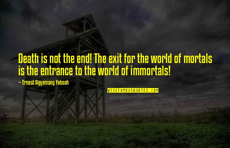 Perplexity Quotes By Ernest Agyemang Yeboah: Death is not the end! The exit for