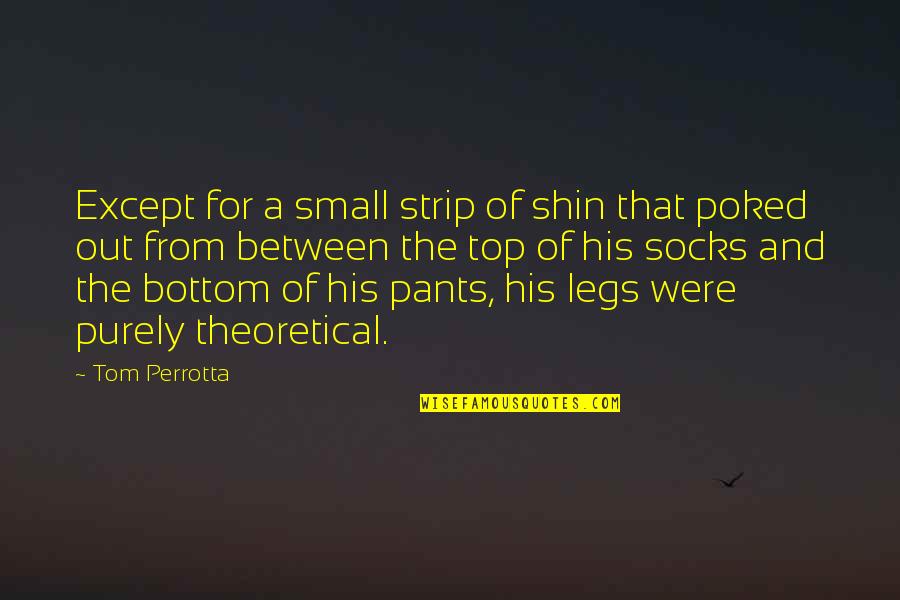 Perrotta Quotes By Tom Perrotta: Except for a small strip of shin that