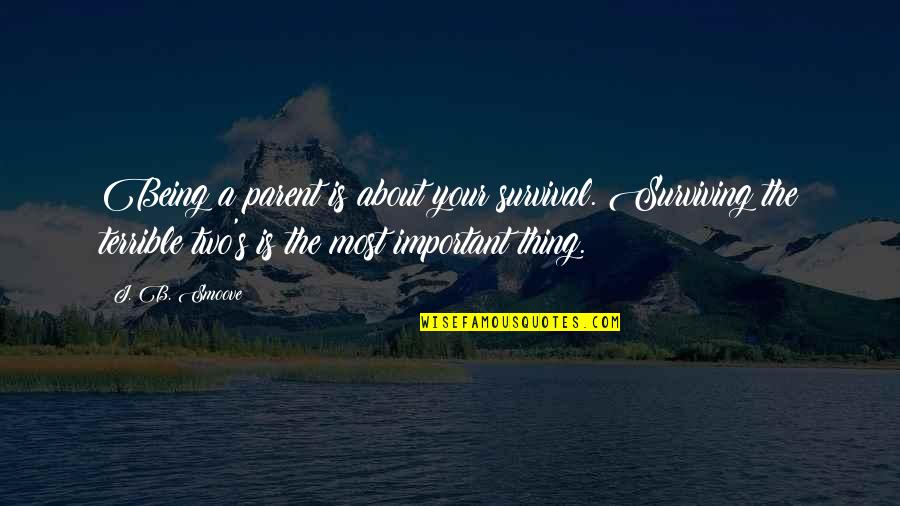 Persoana Juridica Quotes By J. B. Smoove: Being a parent is about your survival. Surviving