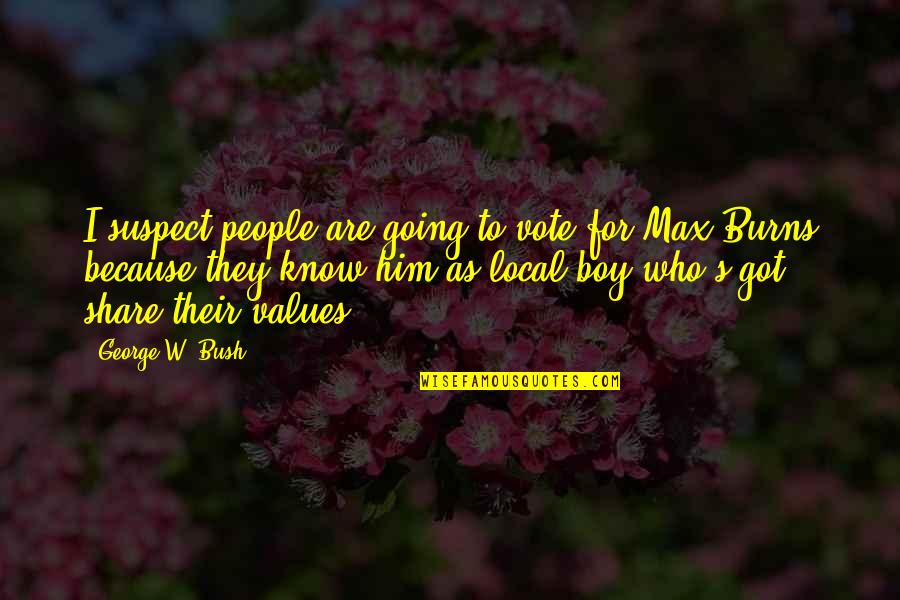 Person Needs Help Quotes By George W. Bush: I suspect people are going to vote for Person Needs Help Quotes By George W. Bush: I suspect people are going to vote for
