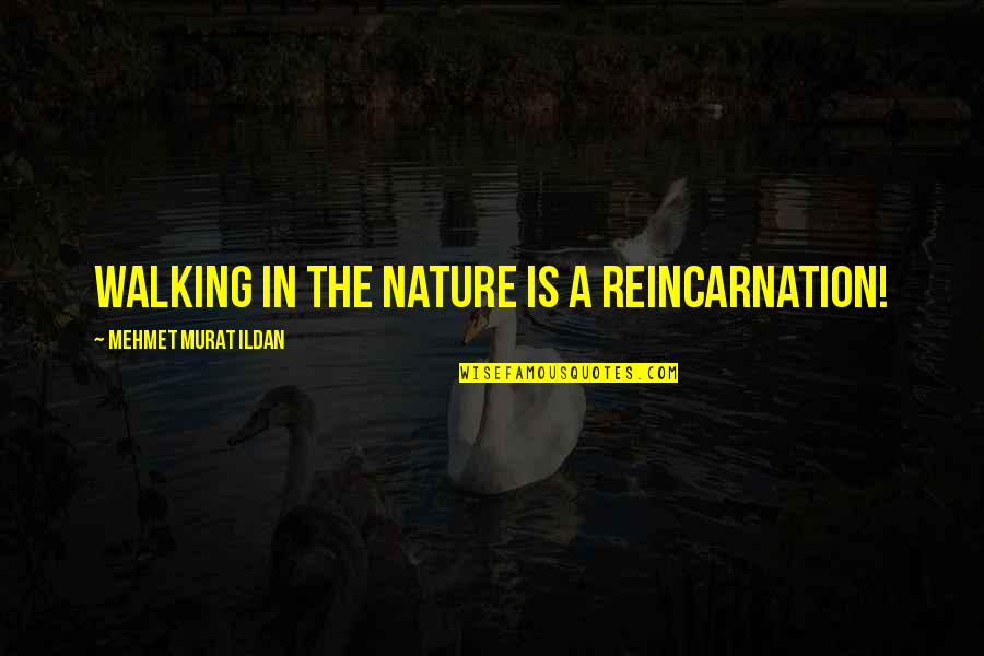 Persona Q Sleep Quotes By Mehmet Murat Ildan: Walking in the nature is a reincarnation!