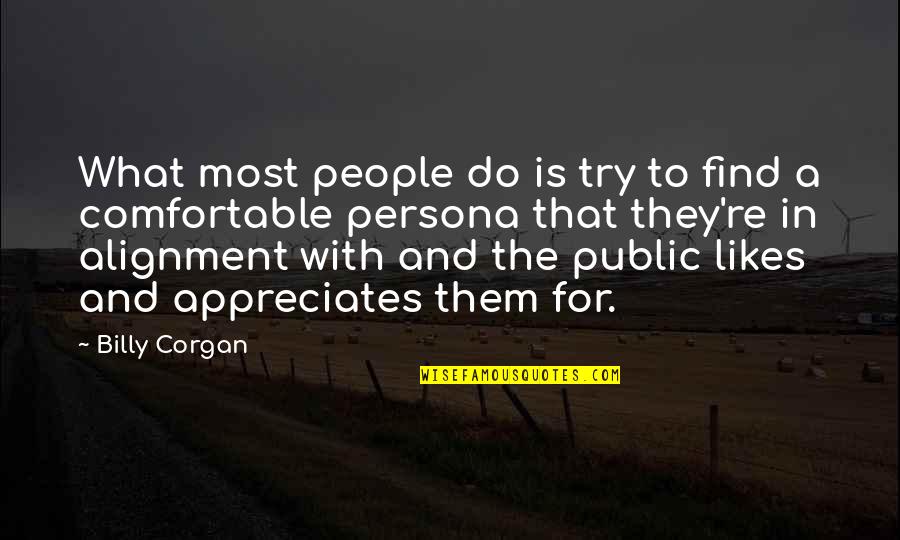 Persona Quotes By Billy Corgan: What most people do is try to find Persona Quotes By Billy Corgan: What most people do is try to find