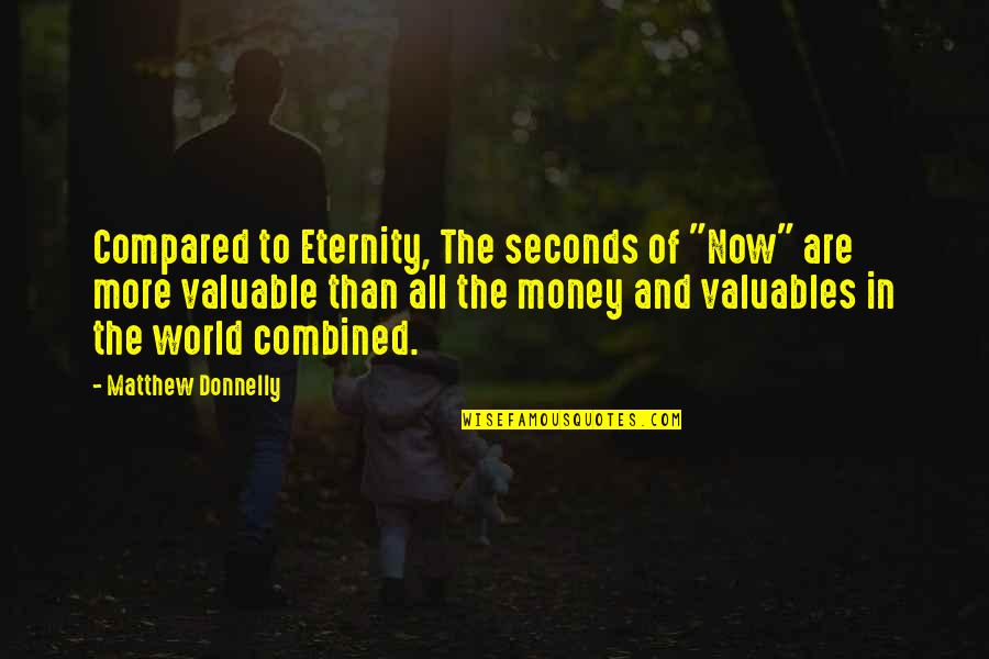 Personal Development Motivational Quotes By Matthew Donnelly: Compared to Eternity, The seconds of "Now" are