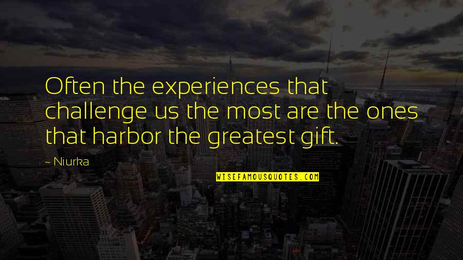 Personal Experiences Quotes By Niurka: Often the experiences that challenge us the most Personal Experiences Quotes By Niurka: Often the experiences that challenge us the most