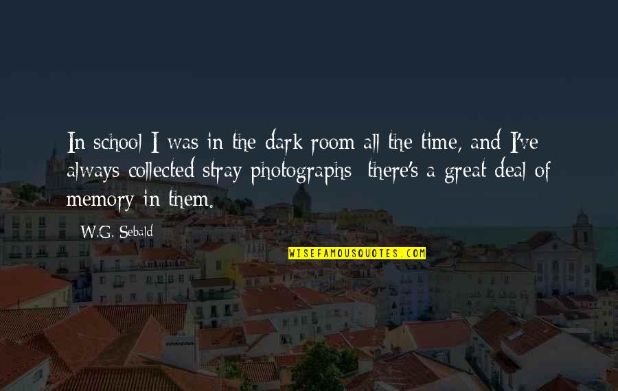 Personal Gains Quotes By W.G. Sebald: In school I was in the dark room