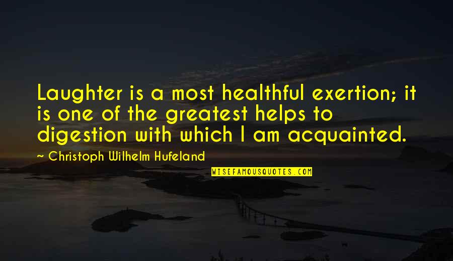 Personal Struggle Tough Times Quotes By Christoph Wilhelm Hufeland: Laughter is a most healthful exertion; it is