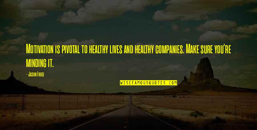 Personalitatea Profesorului Quotes By Jason Fried: Motivation is pivotal to healthy lives and healthy