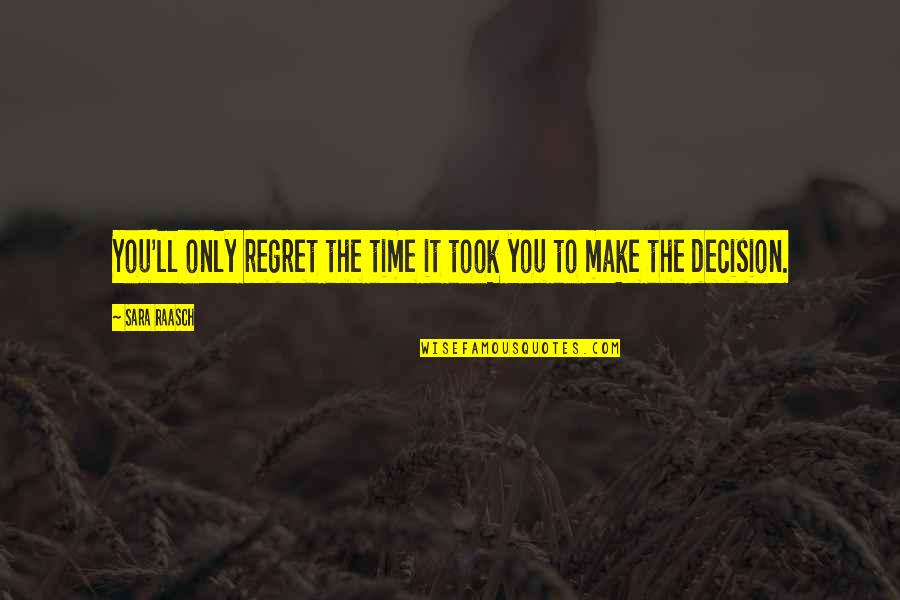 Personalities Different Quotes By Sara Raasch: You'll only regret the time it took you