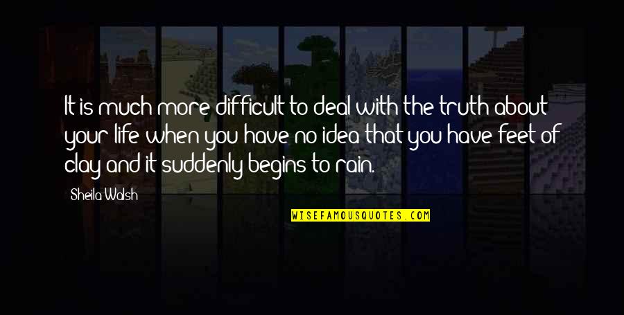 Perspective About Life Quotes By Sheila Walsh: It is much more difficult to deal with