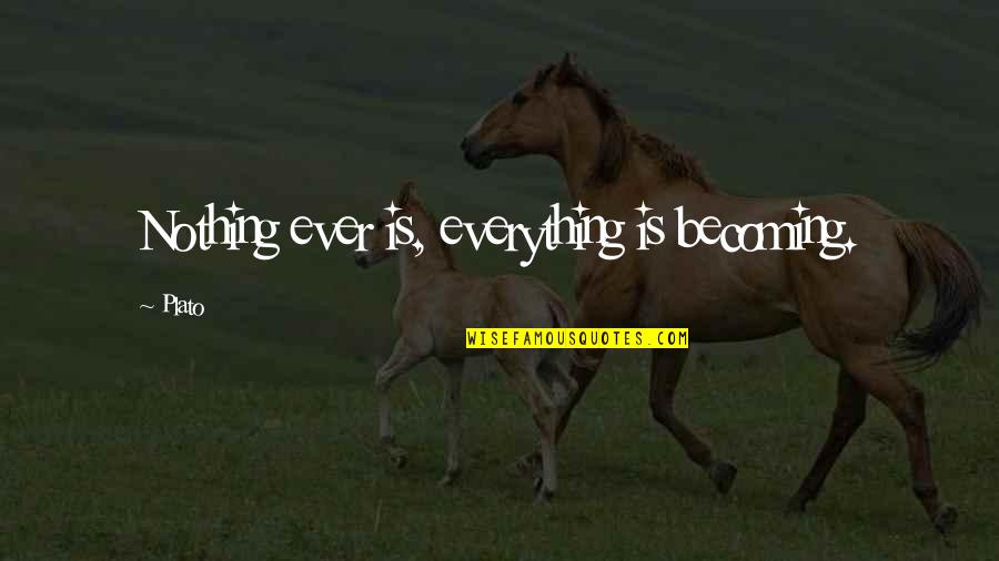 Perspective Is Everything Quotes By Plato: Nothing ever is, everything is becoming.