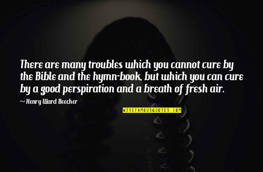 Perspiration Quotes By Henry Ward Beecher: There are many troubles which you cannot cure