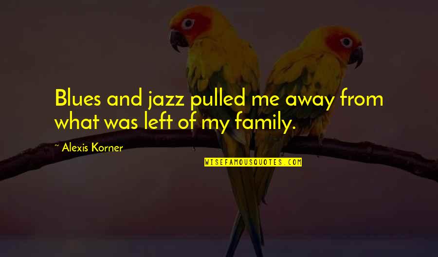 Pertinacious In A Sentence Quotes By Alexis Korner: Blues and jazz pulled me away from what