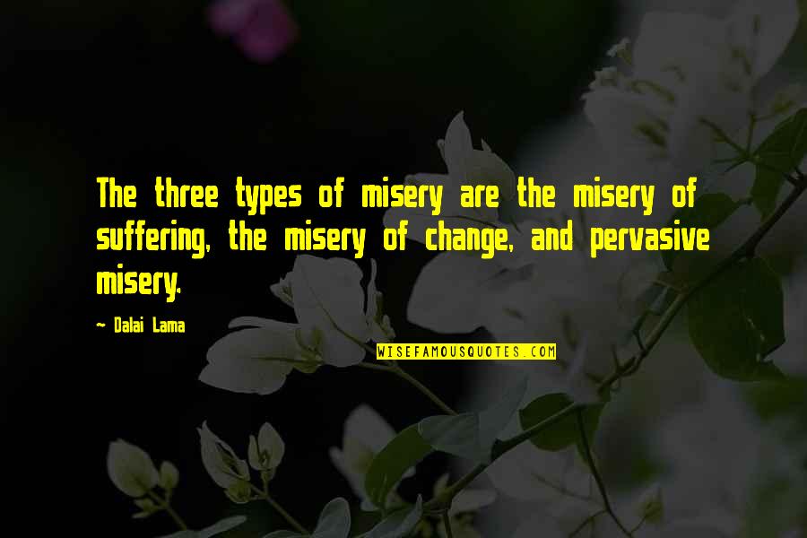 Pervasive Quotes By Dalai Lama: The three types of misery are the misery