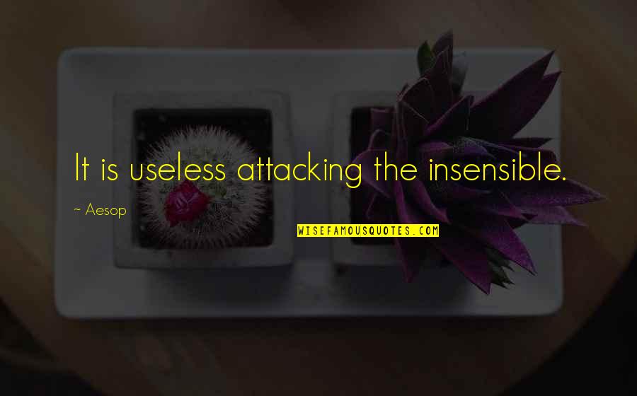 Pervasiveness Quotes By Aesop: It is useless attacking the insensible.