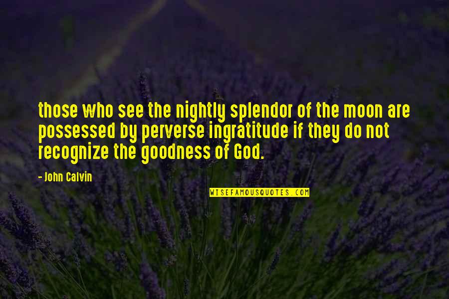 Perverse Quotes By John Calvin: those who see the nightly splendor of the