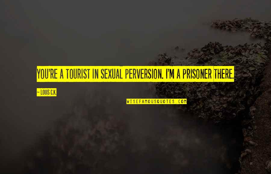 Perversion Quotes By Louis C.K.: You're a tourist in sexual perversion. I'm a