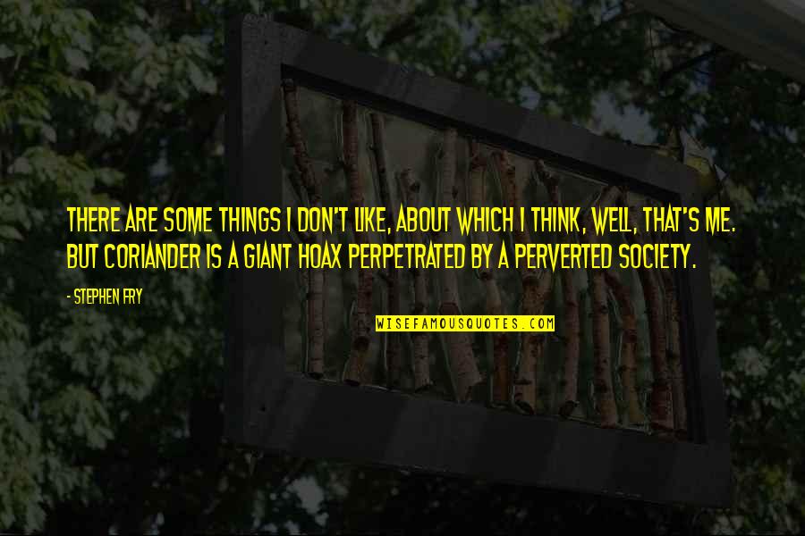 Perverted Quotes By Stephen Fry: There are some things I don't like, about