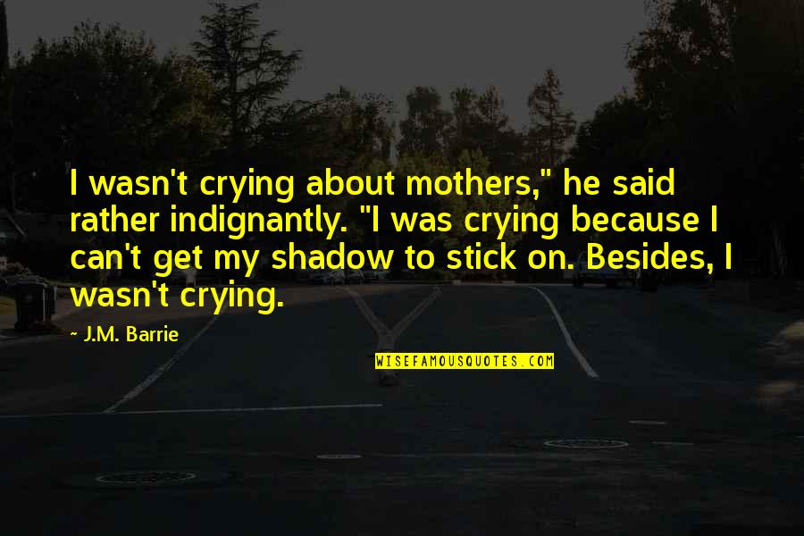 Pesar En Quotes By J.M. Barrie: I wasn't crying about mothers," he said rather Pesar En Quotes By J.M. Barrie: I wasn't crying about mothers," he said rather