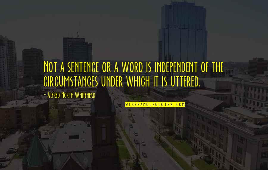 Pesavento Md Quotes By Alfred North Whitehead: Not a sentence or a word is independent Pesavento Md Quotes By Alfred North Whitehead: Not a sentence or a word is independent
