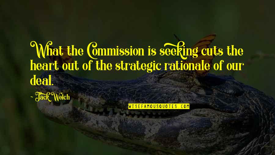 Pesimista Sinonimo Quotes By Jack Welch: What the Commission is seeking cuts the heart