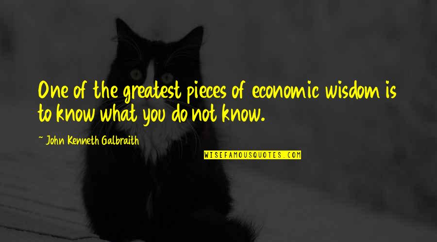 Pessimist Jokes Quotes By John Kenneth Galbraith: One of the greatest pieces of economic wisdom