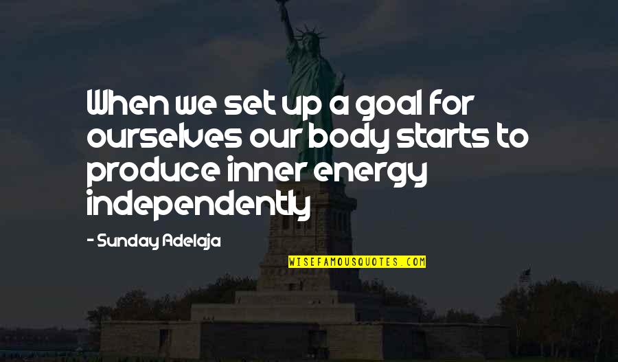 Pessismism Quotes By Sunday Adelaja: When we set up a goal for ourselves