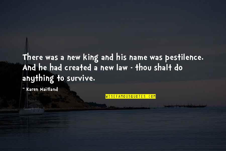 Pestilence's Quotes By Karen Maitland: There was a new king and his name