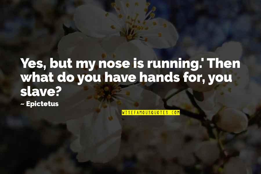 Pestov N Rajcat Quotes By Epictetus: Yes, but my nose is running.' Then what