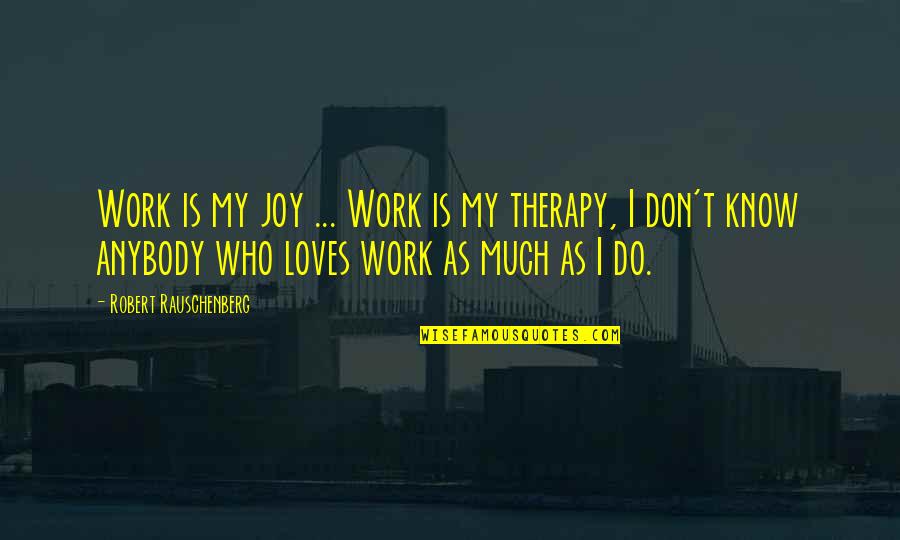 Pet Demise Quotes By Robert Rauschenberg: Work is my joy ... Work is my